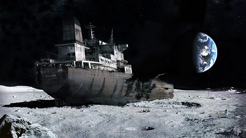 Abandoned Ship on Moon