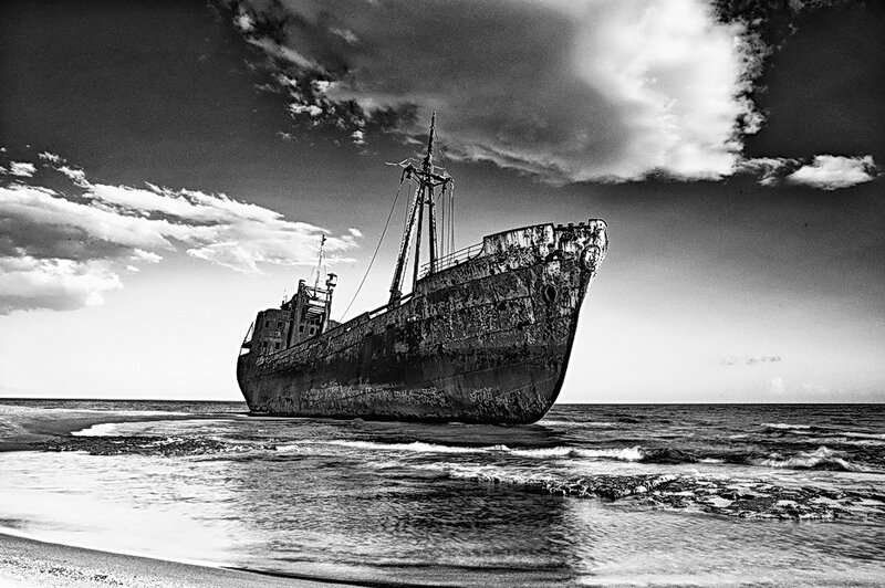 Abandoned Shipwreck — Black