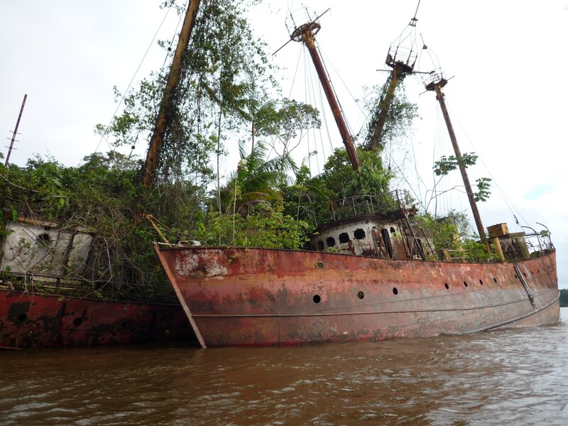 Abandoned Shipwreck — Brown, Desolate