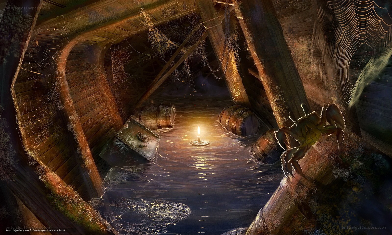 abandoned shipwreck interior