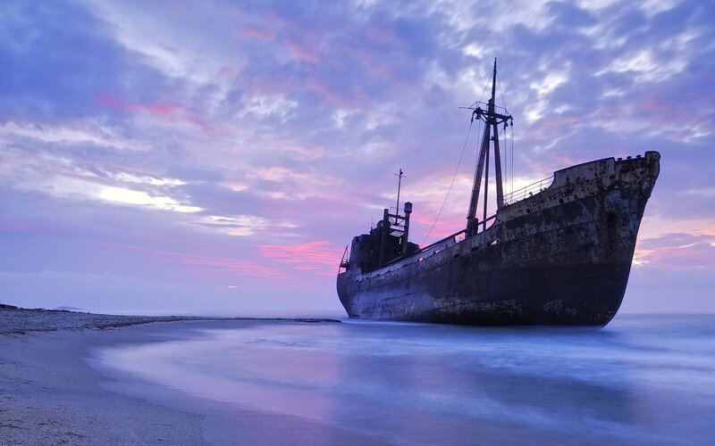 Abandoned Shipwreck — Purple