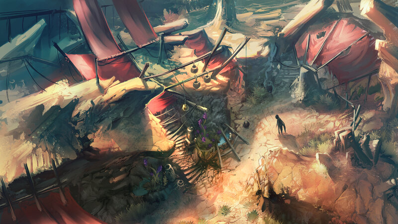 Abandoned shipwreck settlement