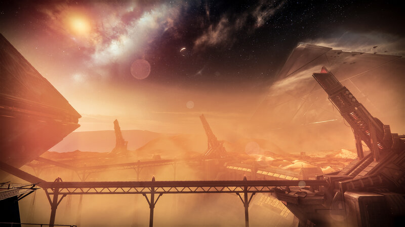 Abandoned Space Station — Orange, Dramatic