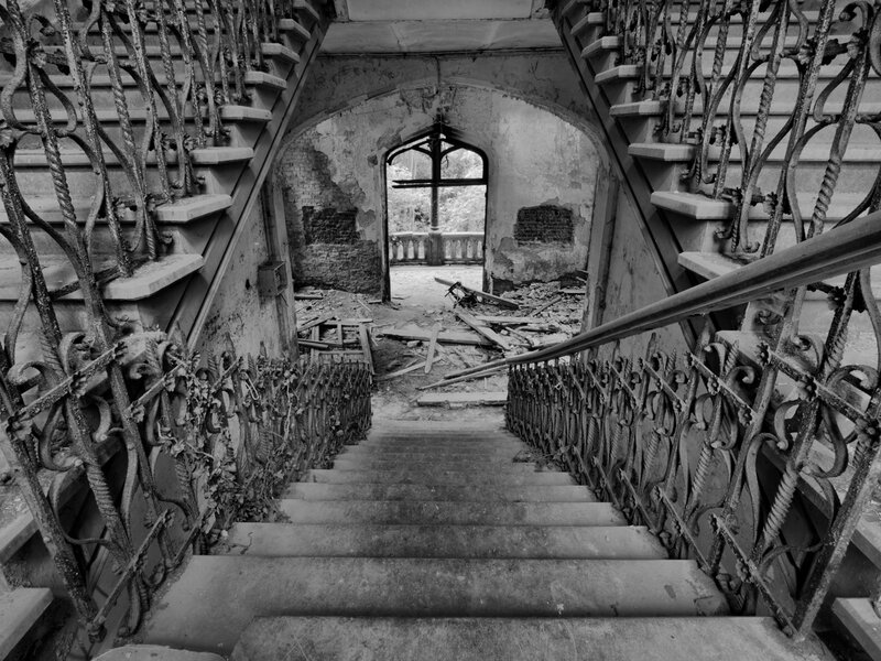 Abandoned Staircase — Black
