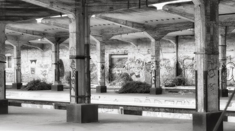 abandoned station platform