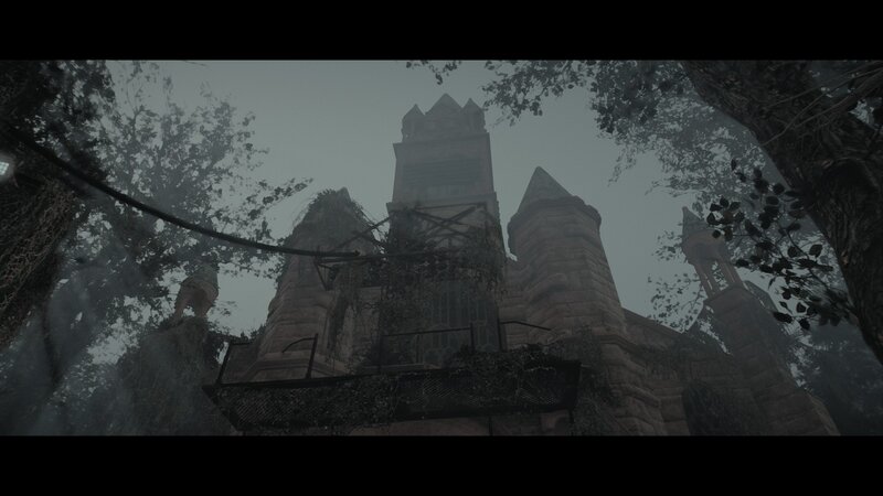 Abandoned Stone Building — Gray, Eerie, Gloomy