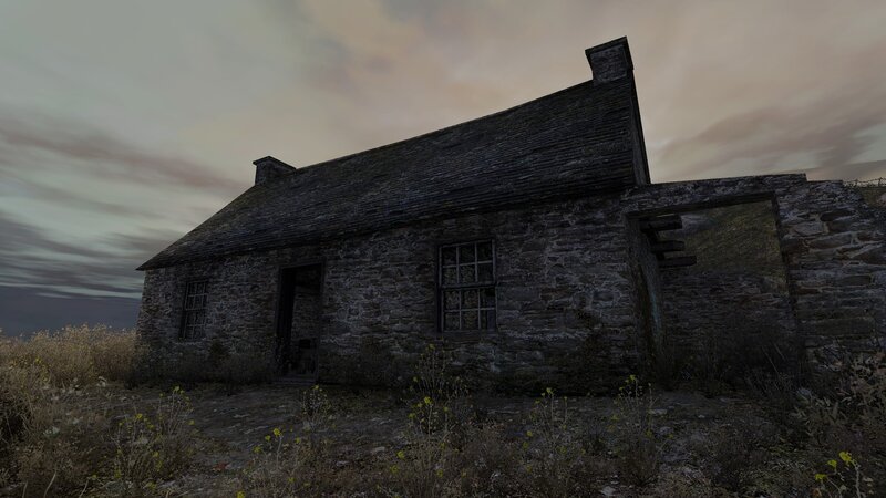 Abandoned Stone Cottage — Gray