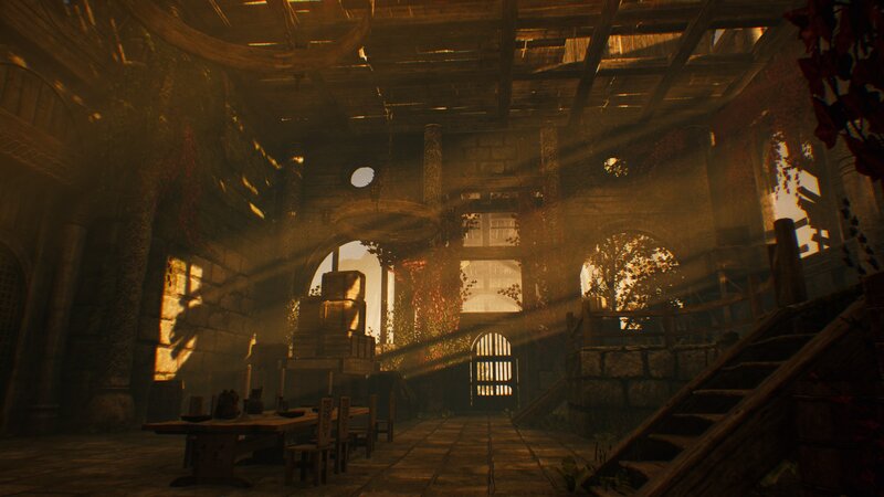Abandoned Stone Hall — Brown