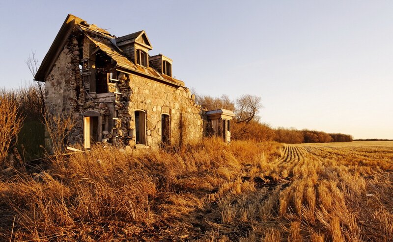 Abandoned Stone House — Brown