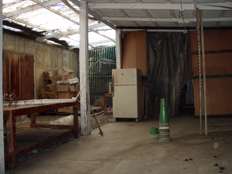 abandoned storage shed interior