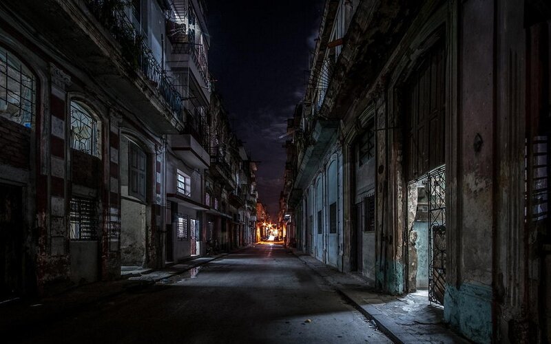Abandoned Street at Night