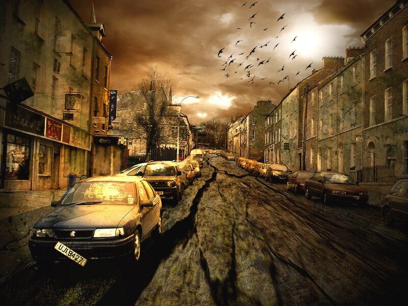 Abandoned Street with Cars