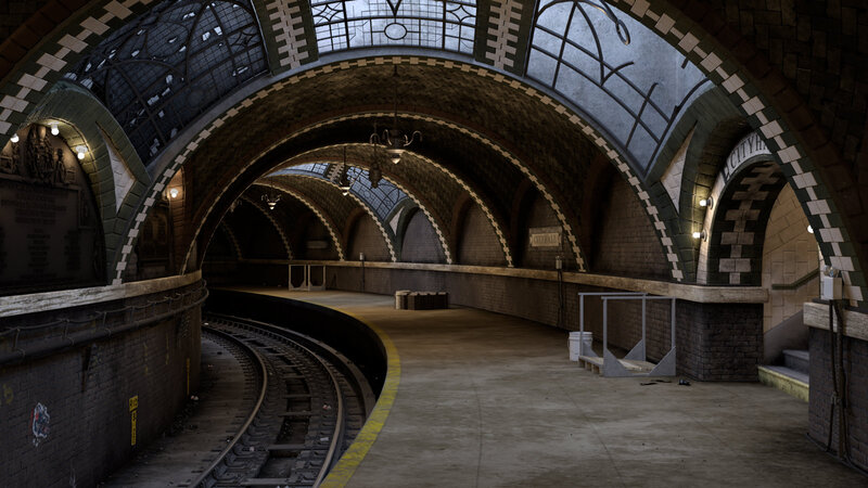 Abandoned Subway Station — Gray
