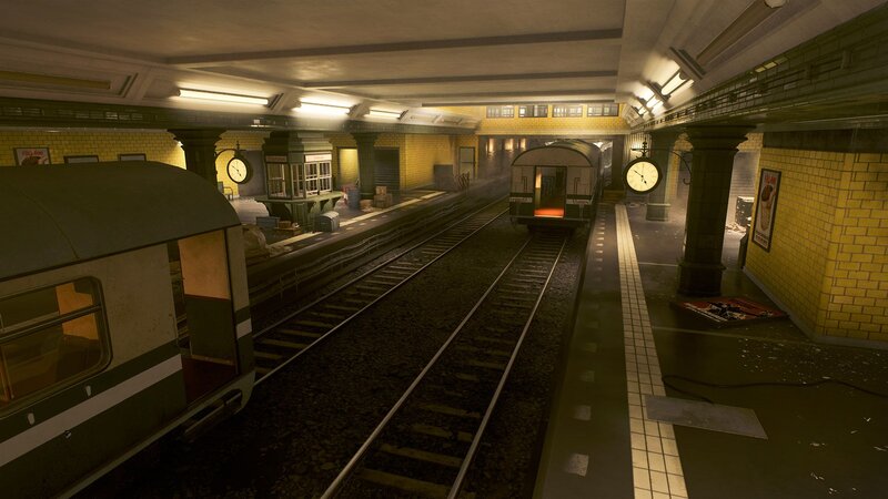 Abandoned Subway Station — Yellow, Desolate