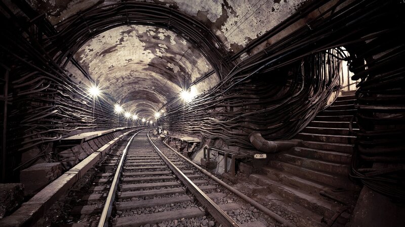 Abandoned Subway Tunnel — Black