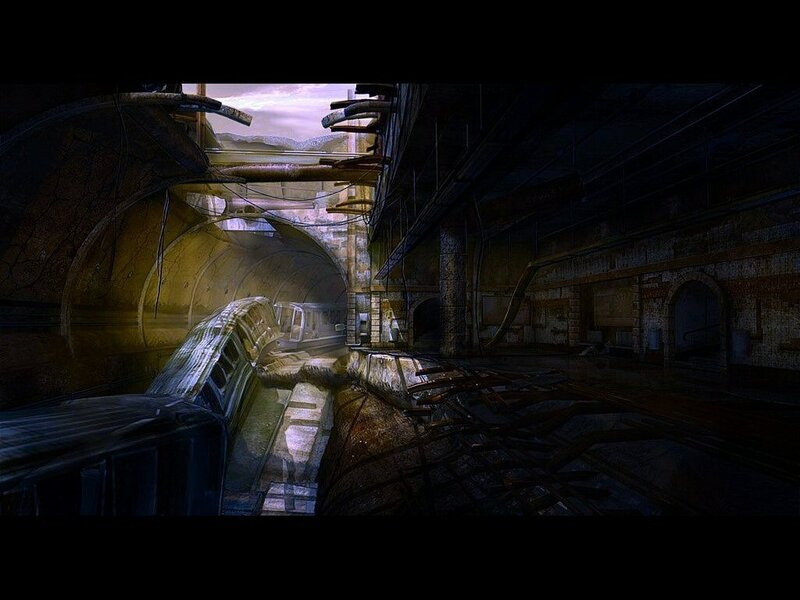 Abandoned Subway Tunnel — Brown, Dramatic