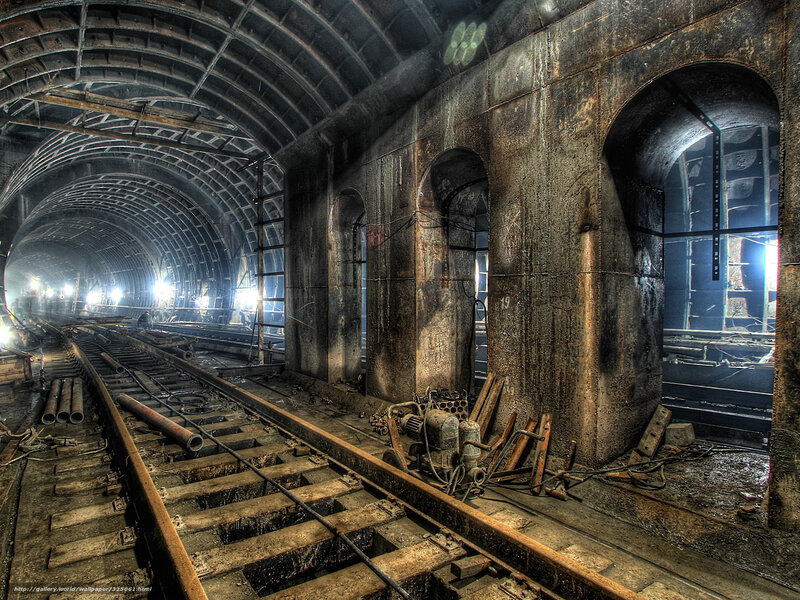 Abandoned Subway Tunnel — Gray