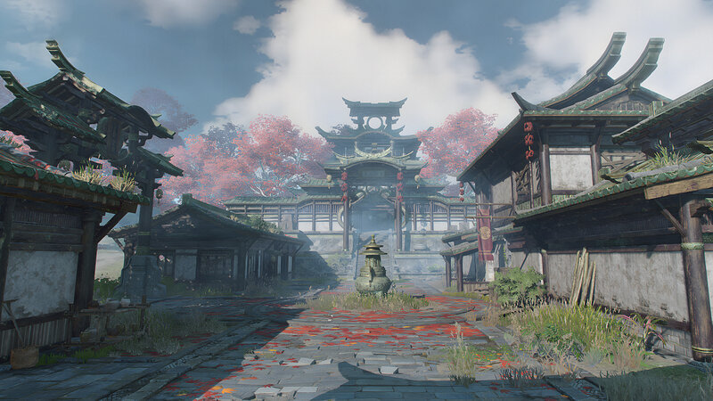 Abandoned Temple Courtyard