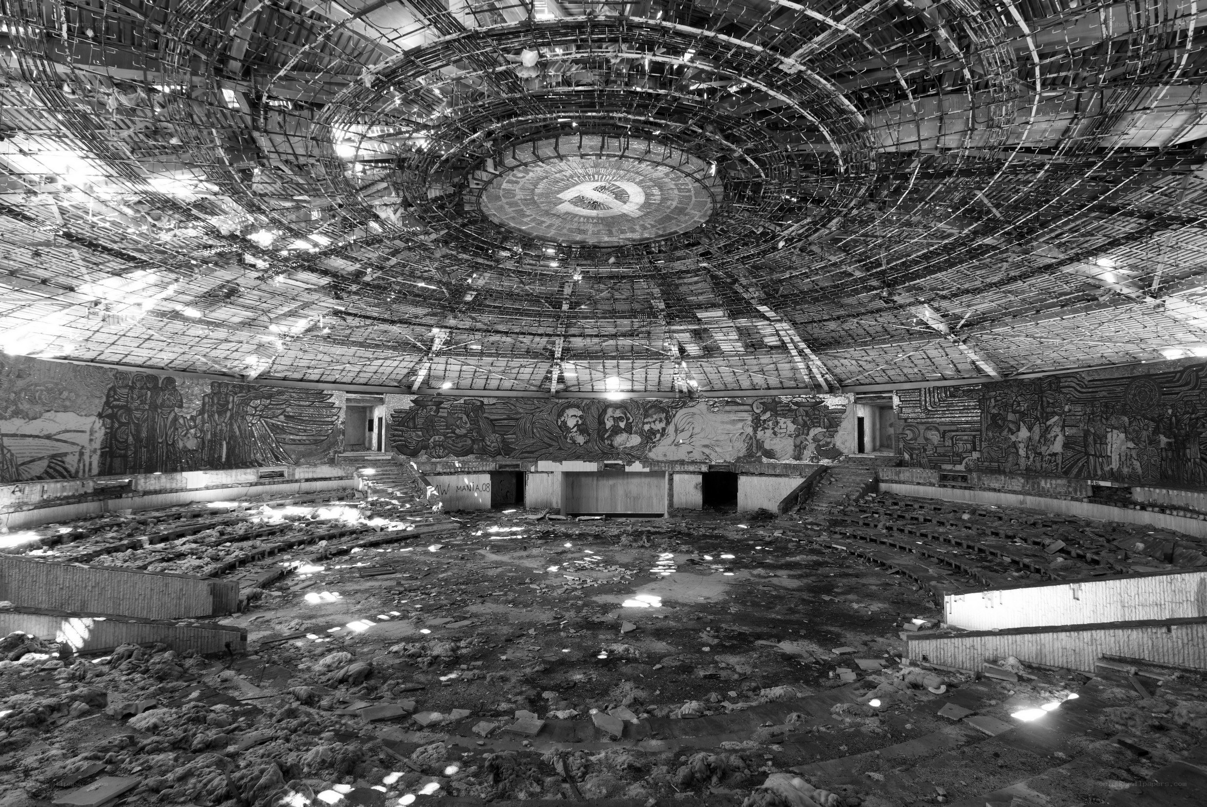 Abandoned theater interior