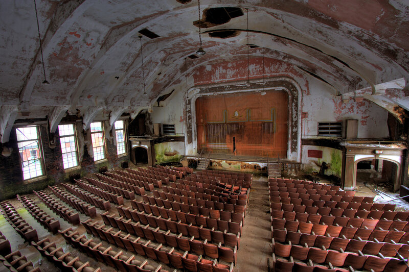 abandoned theater interior