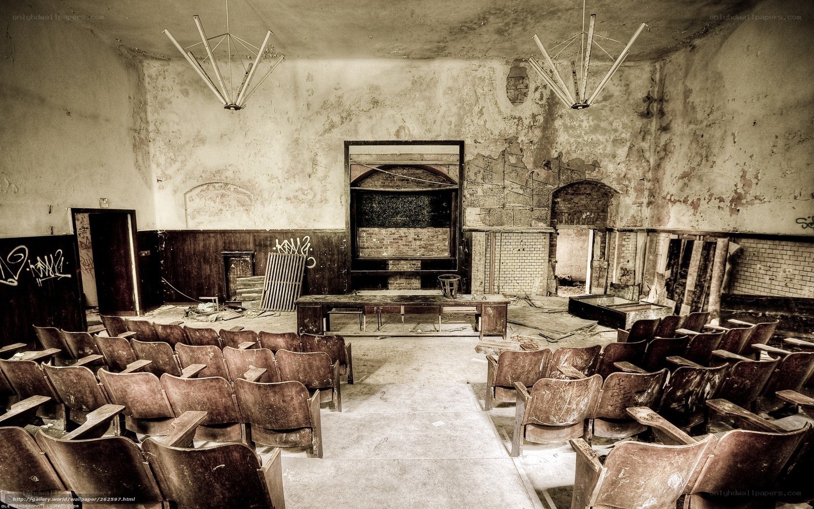 Abandoned theater interior