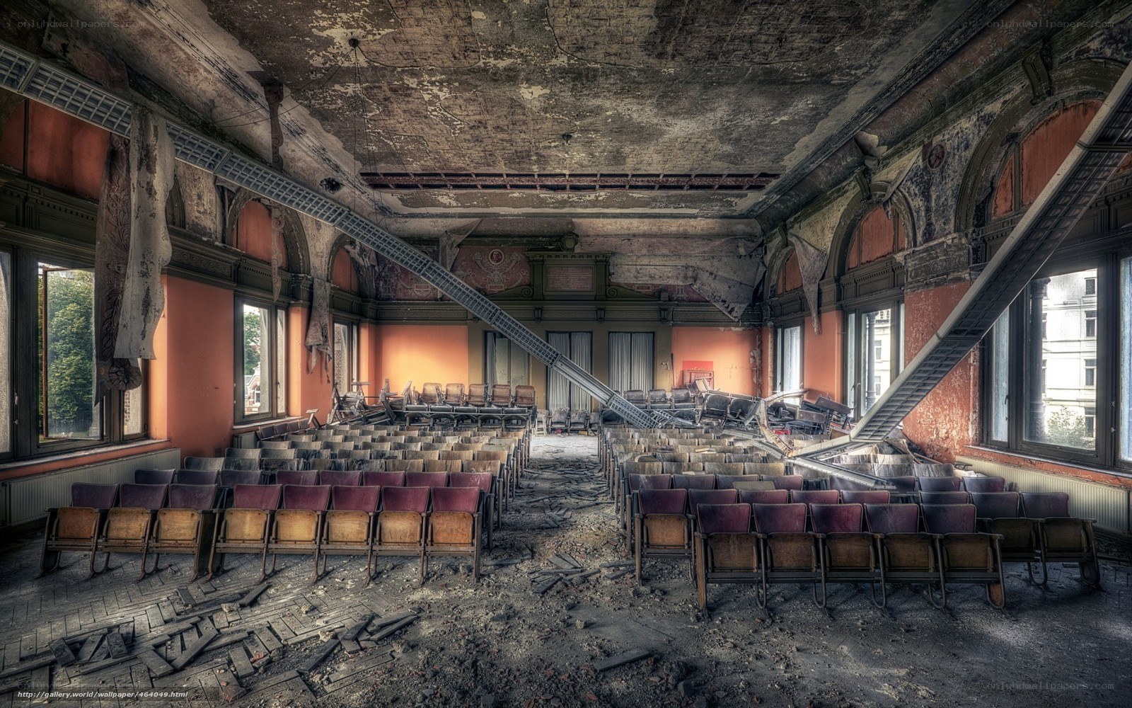 Abandoned theater interior