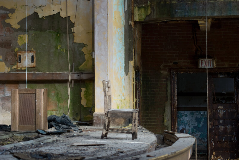 abandoned theater interior