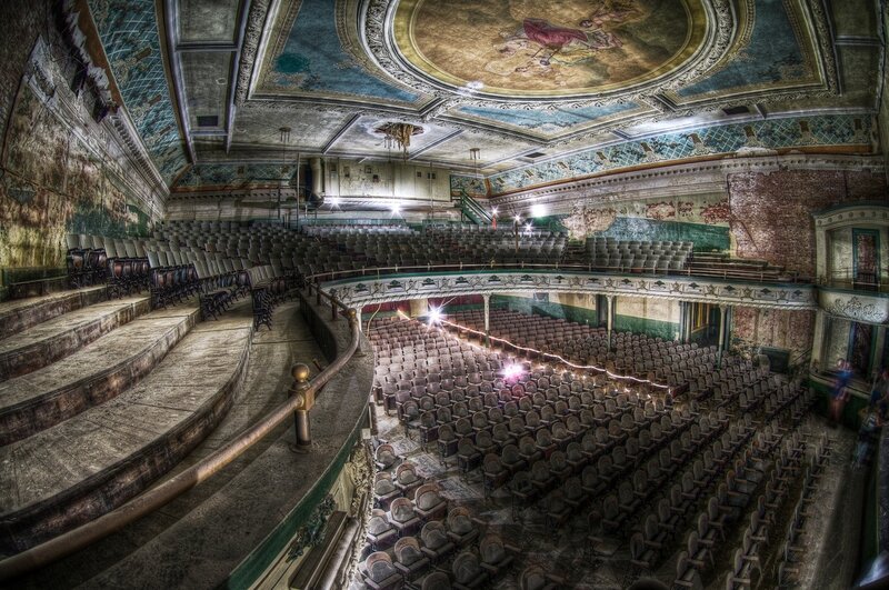 Abandoned Theater Interior — Brown, Dramatic