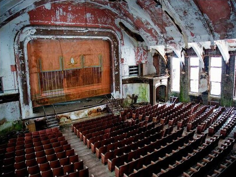 Abandoned Theater Interior — Brown