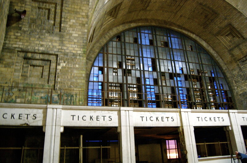 Abandoned ticket hall