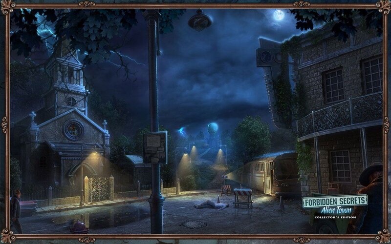 Abandoned Town at Night — Blue