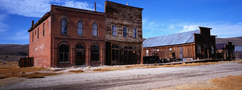 Abandoned town buildings