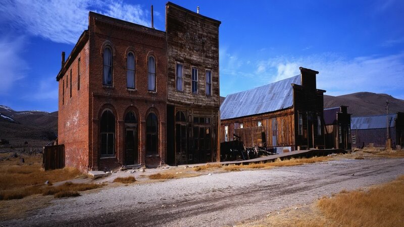 Abandoned town buildings
