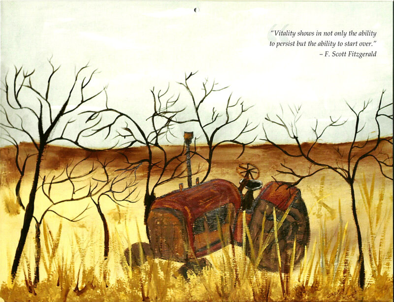 Abandoned Tractor in Field