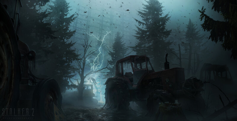 Abandoned Tractors in Forest