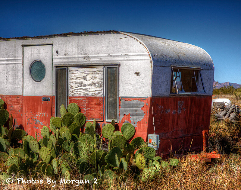 Abandoned Trailer in Desert