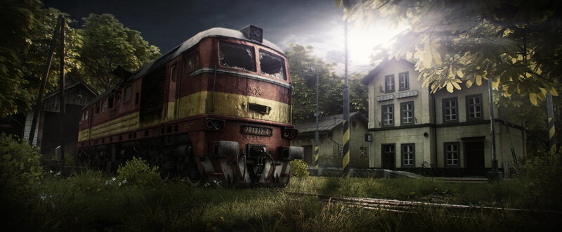 Abandoned Train at Station