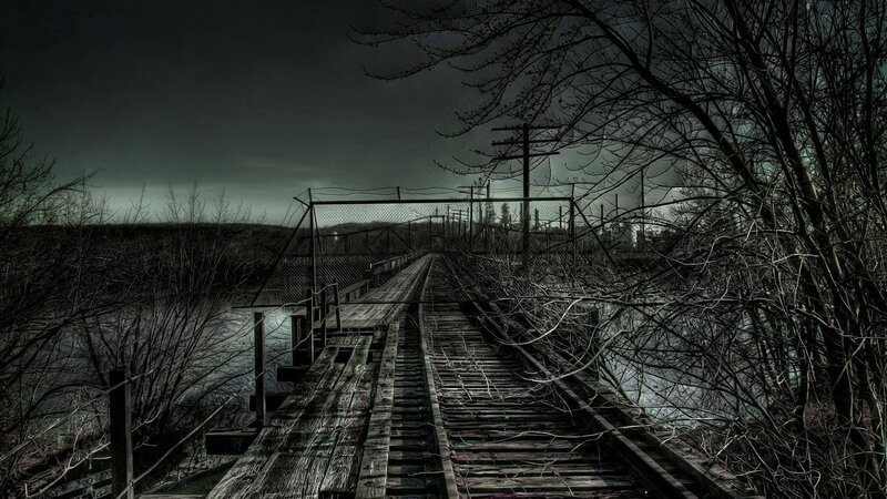 Abandoned Train Bridge — Black