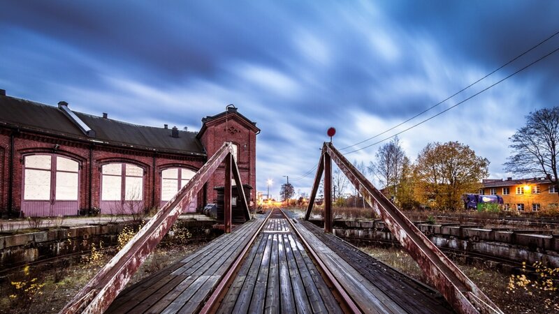 Abandoned Train Bridge — Blue
