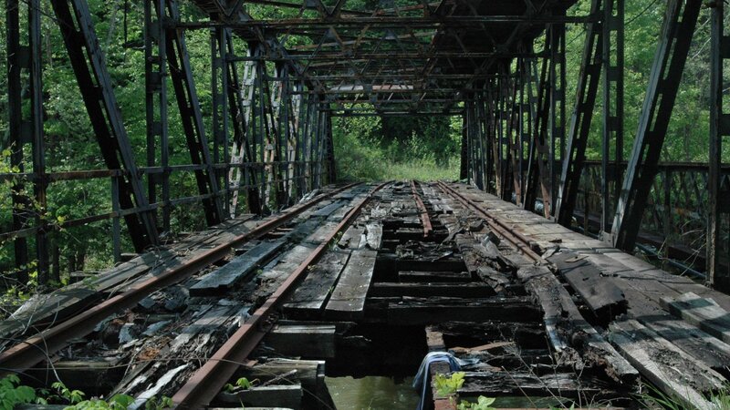 Abandoned Train Bridge — Green, Decaying