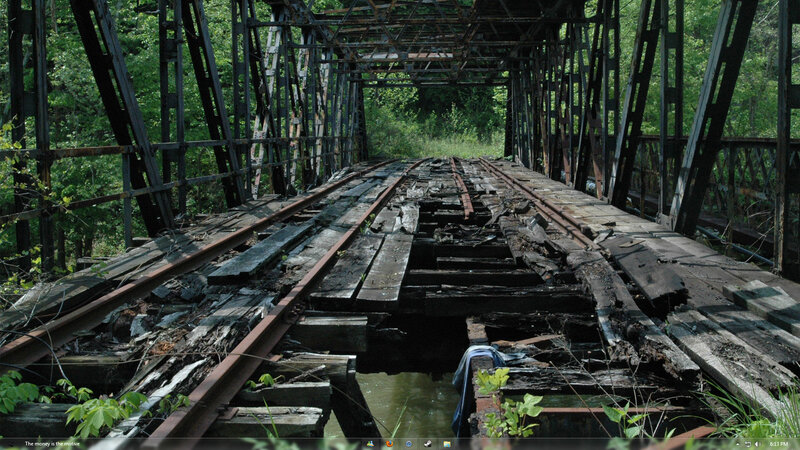 Abandoned Train Bridge — Green