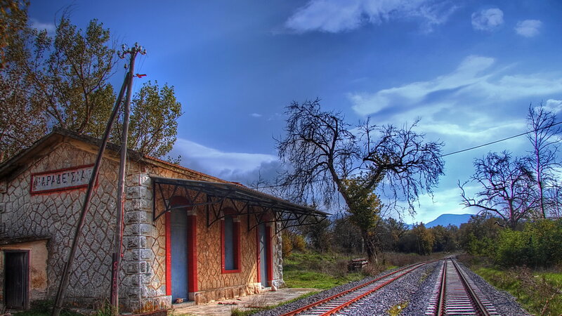 Abandoned Train Station — Blue, Dramatic, Afternoon