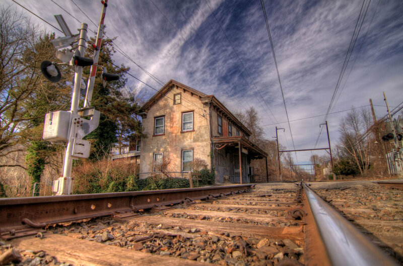 Abandoned Train Station — Blue, Dramatic, Autumn