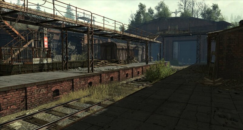 Abandoned Train Station — Gray, Desolate, Afternoon