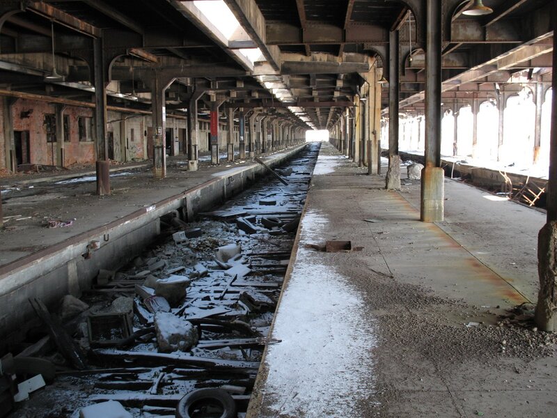 Abandoned Train Station — Gray, Desolate, Winter