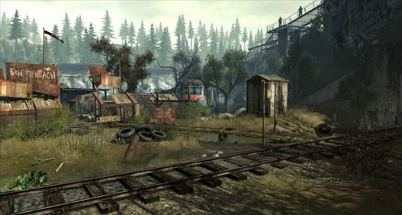 Abandoned Train Station — Green, Desolate, 3d Render
