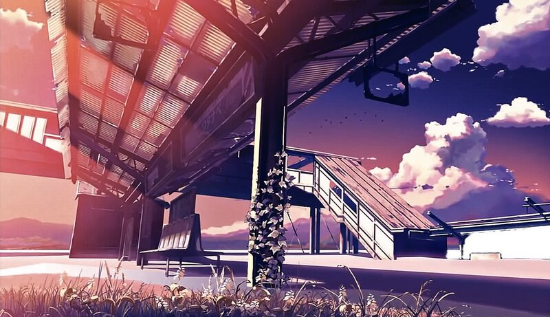 Abandoned Train Station — Purple