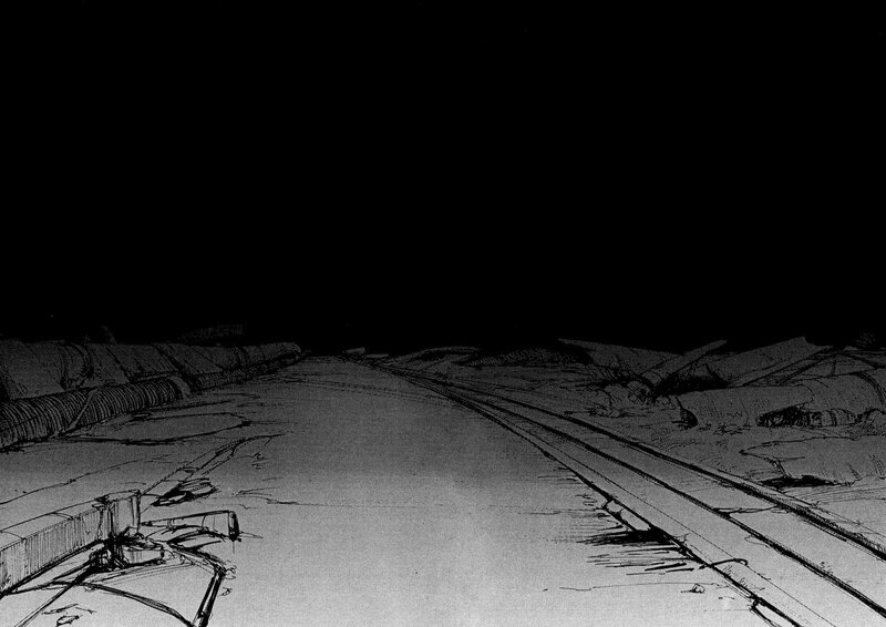 Abandoned Train Tracks — Black, Desolate, Night
