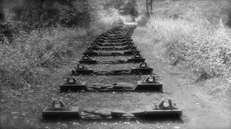 Abandoned Train Tracks — Black, Desolate