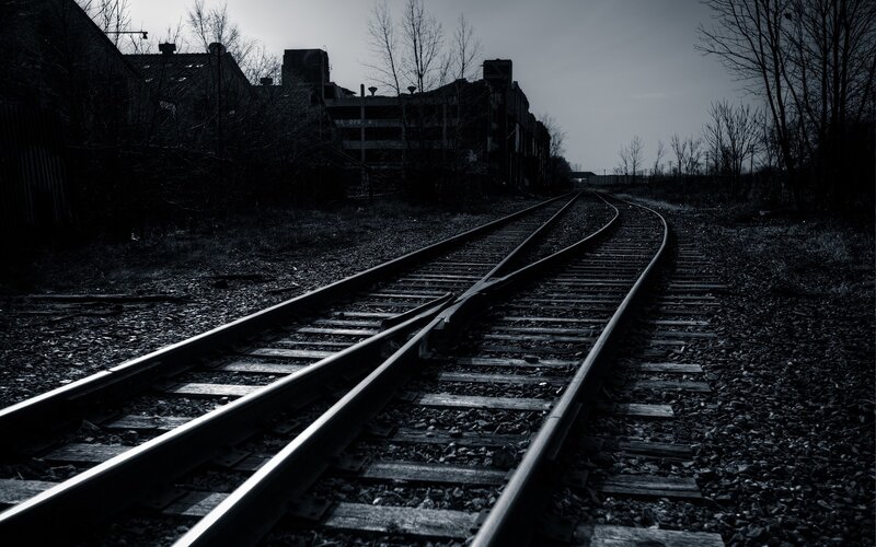 Abandoned Train Tracks — Black